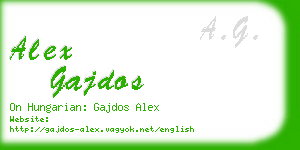 alex gajdos business card